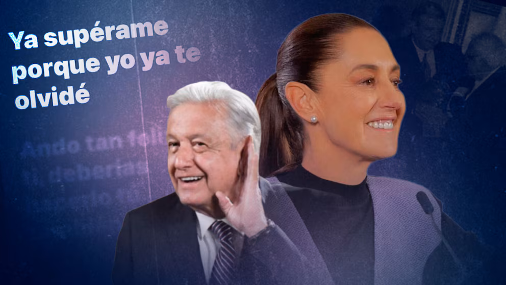 Claudia Sheinbaum durante un evento público mientras la canción Ya Supérame genera conversación en redes sociales
