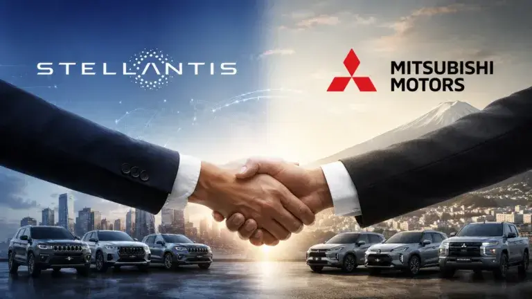 Stellantis y Mitsubishi Motors representados ante las especulaciones sobre un posible acercamiento entre ambos grupos automotrices.