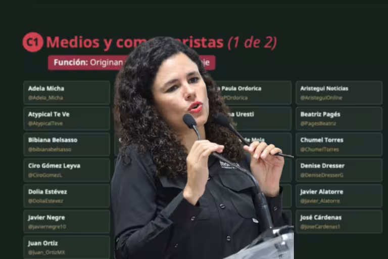 Luisa María Alcalde explica la lista de críticos y afirma que presentó un análisis sobre amplificación digital desde Palacio Nacional.