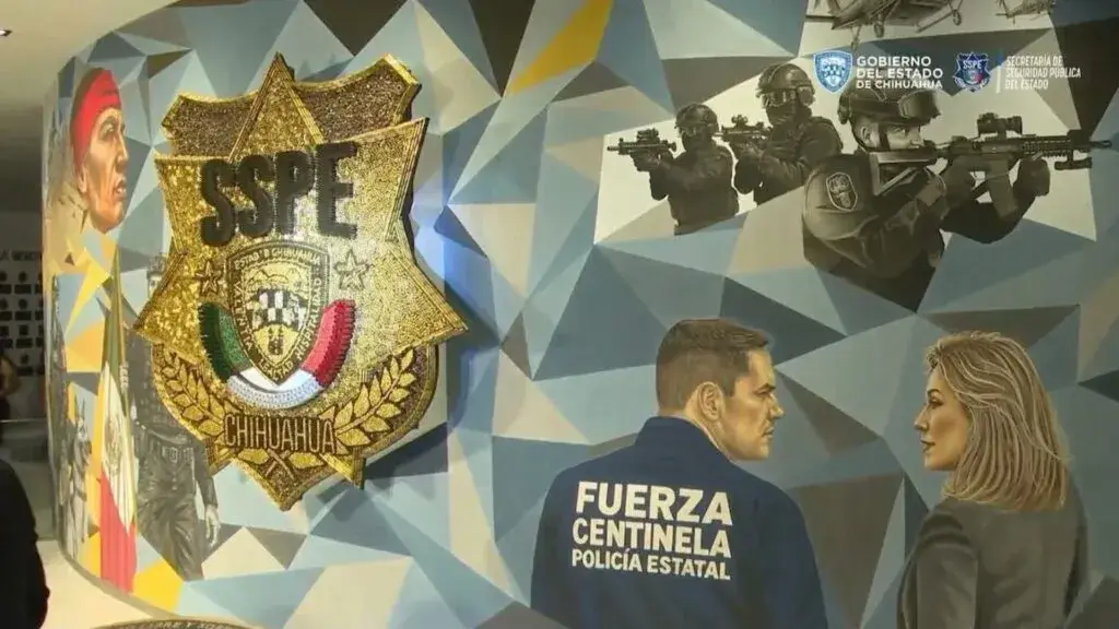 Torre Centinela genera críticas por incluir a Maru Campos y Gilberto Loya en un mural relacionado con la seguridad de Chihuahua